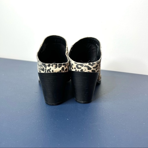 Dolce Vita Raven Leopard Cheetah Heeled Slip On Fall Boot Mule Shoe Size 7.5 - Picture 7 of 16